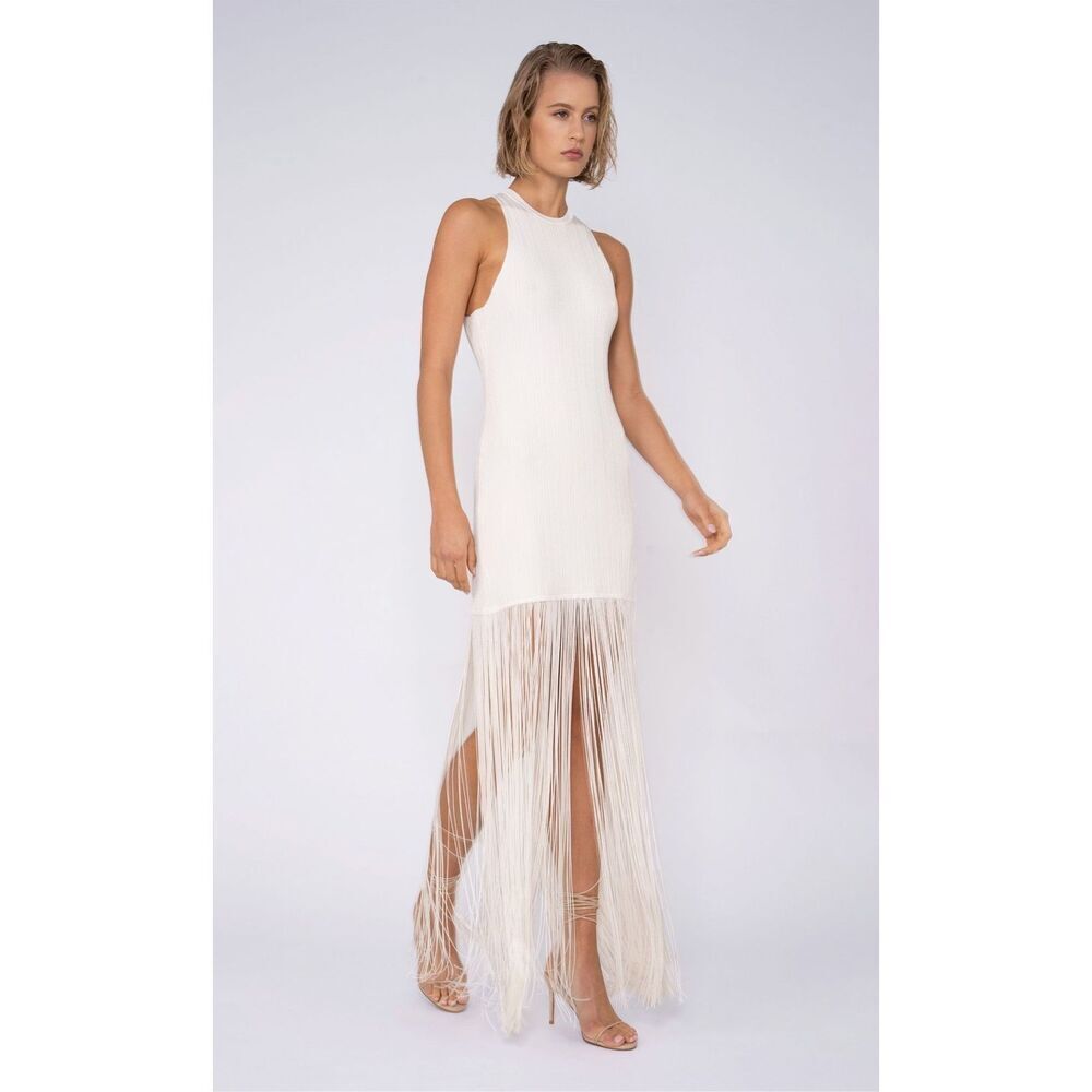 Elegant White Midi Dress NWT